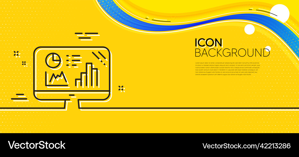 Analytics graph line icon column chart sign Analytics graph line icon column chart sign vector image