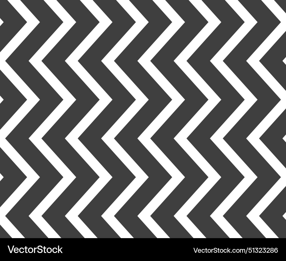 Black and white zigzag chevron pattern simple Black and white zigzag chevron pattern simple vector image