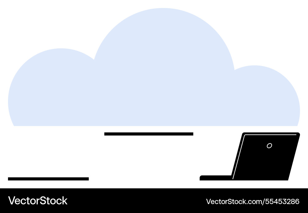 Cloud computing concept with minimalist design Cloud computing concept with minimalist design vector image