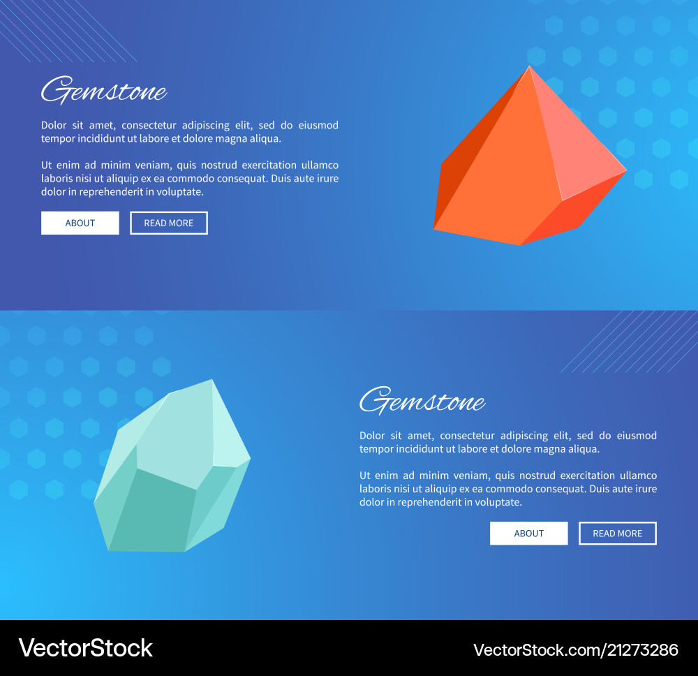 Gemstone webpages design with push buttons Gemstone webpages design with push buttons vector image