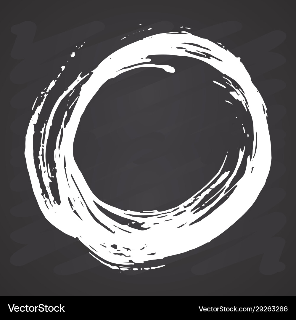 Grunge Round Frame - Textured Element vector image