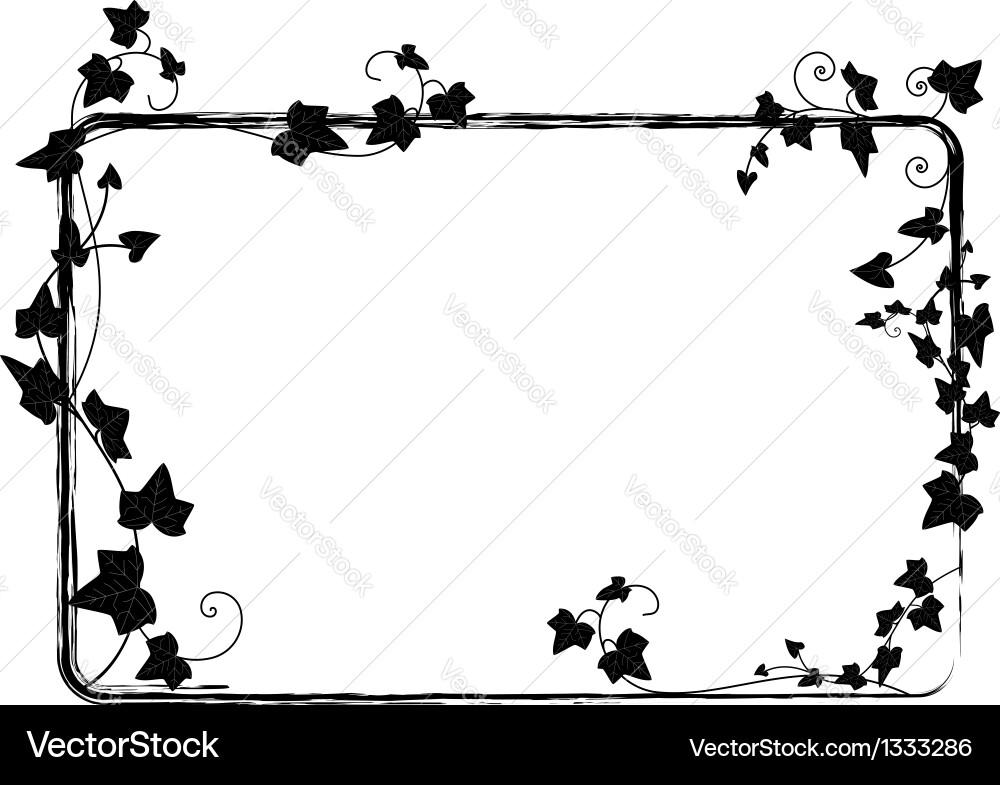 Ivy Branch Frame vector image