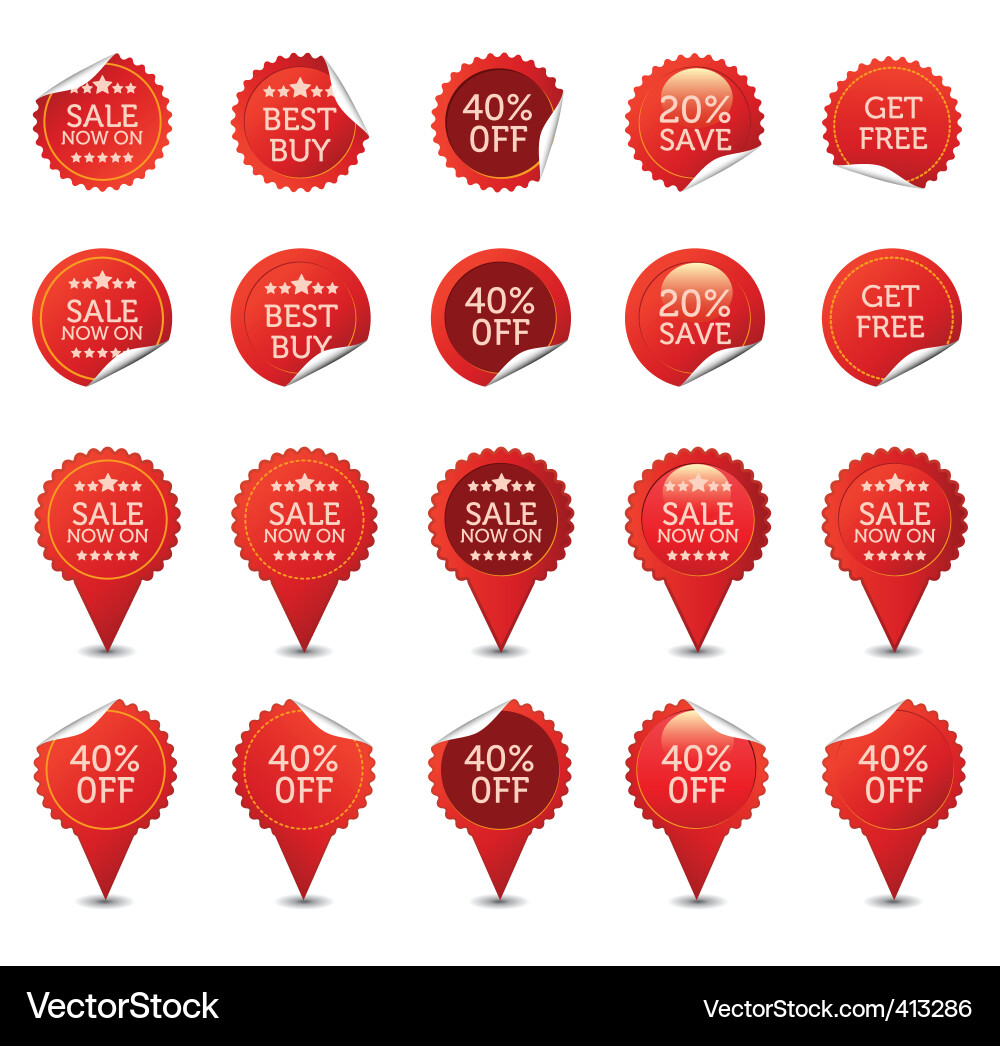 Sale and Promotion Icons Vector Image