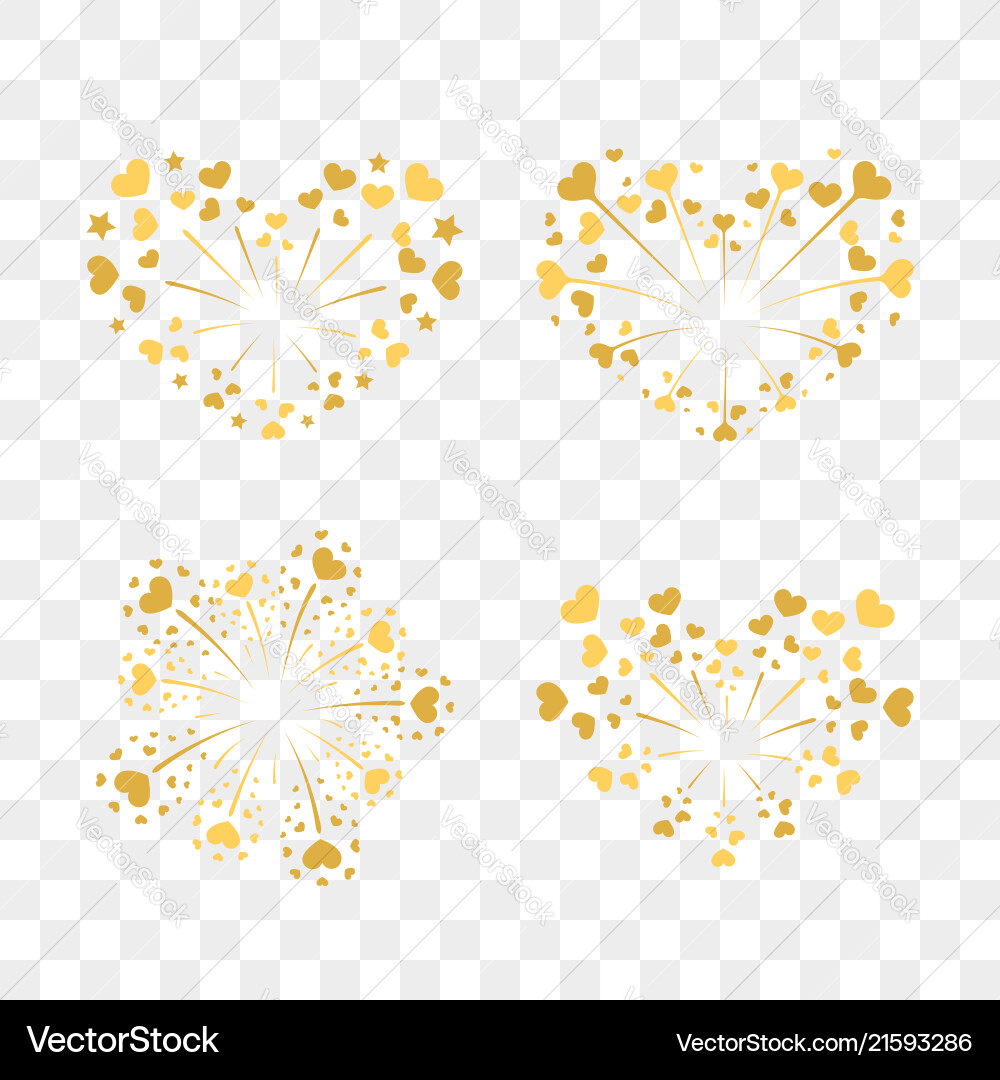 Schöne Herzfeuerwerk Set romantische Salute Schöne Herzfeuerwerk Set romantische Salute vektorbild