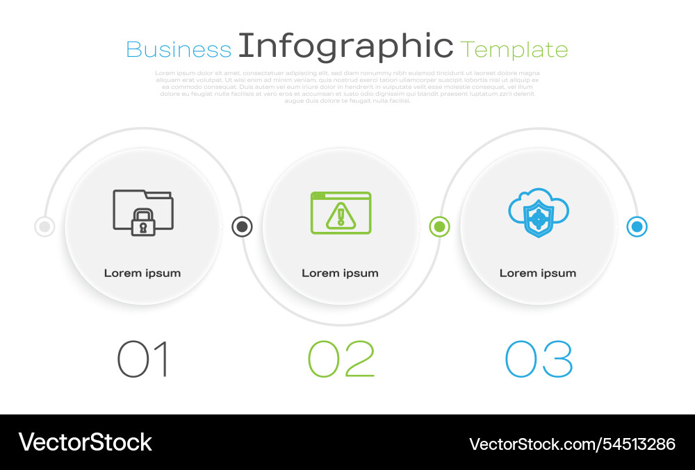 Set line folder and lock browser with exclamation Set line folder and lock browser with exclamation vector image