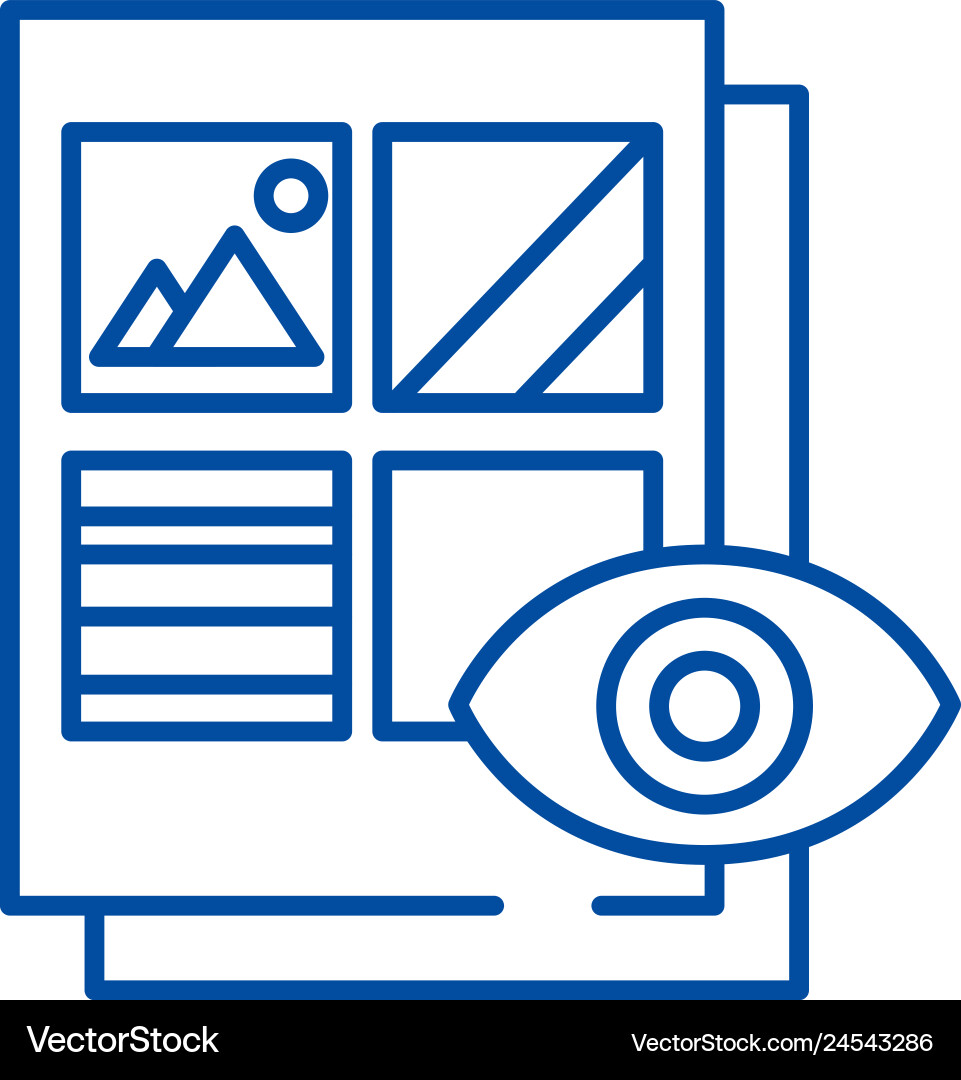Visual document line icon concept Visual document line icon concept vector image