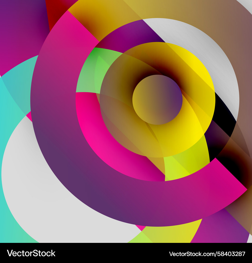 Abstract colorful circles overlap creating Abstract colorful circles overlap creating Vector Image