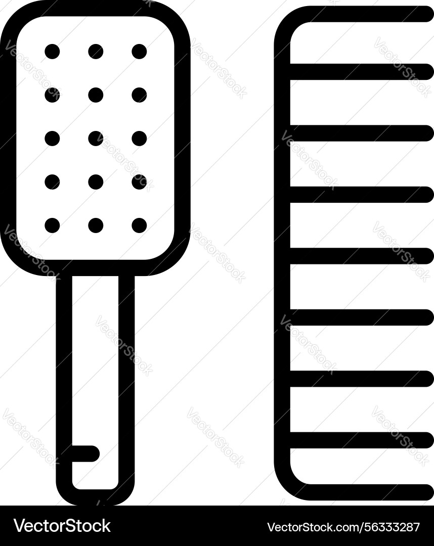 Comb line icon simple element Comb line icon simple element vector image