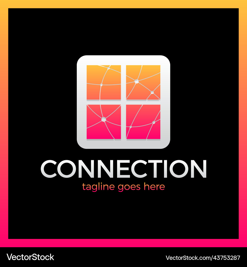 Design abstract four square element crushing vector image
