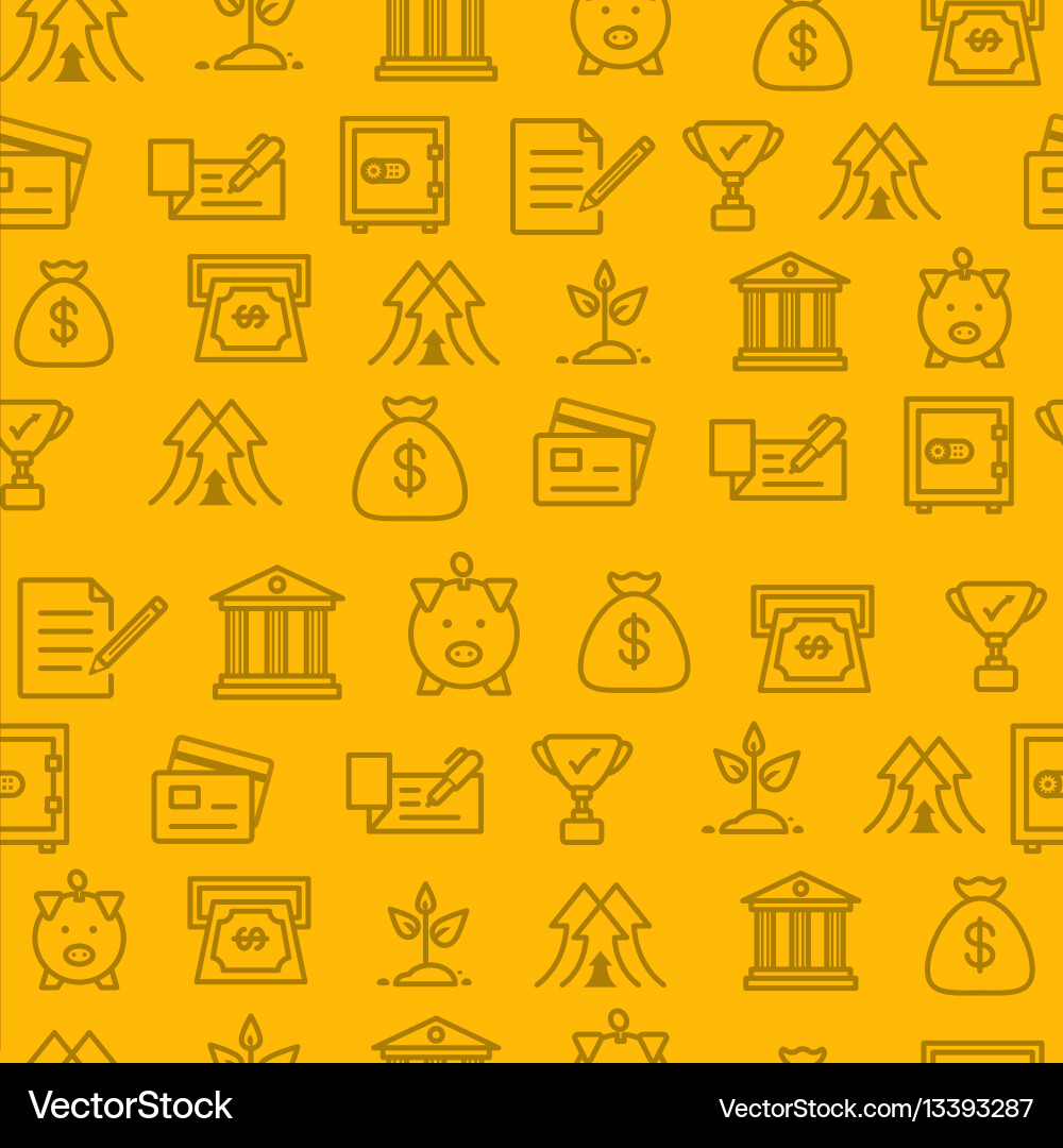 Different line style icons seamless pattern vector image