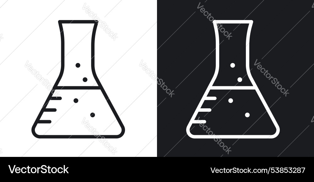 Flask icon set Flask icon set vector image