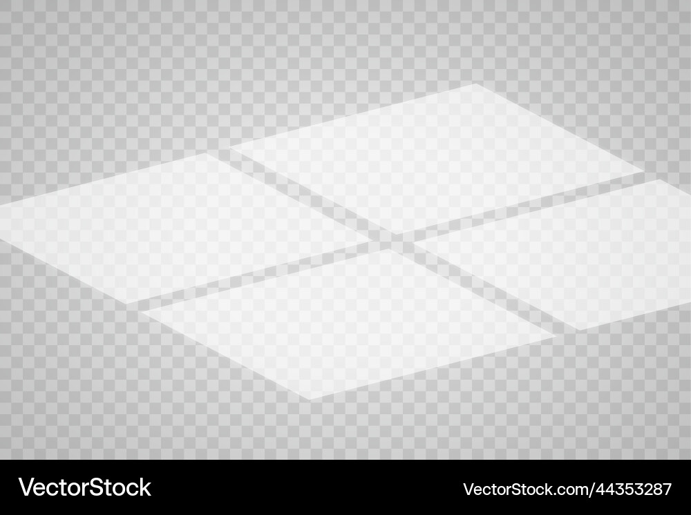 Overlay shadow effect transparent window Overlay shadow effect transparent window vector image