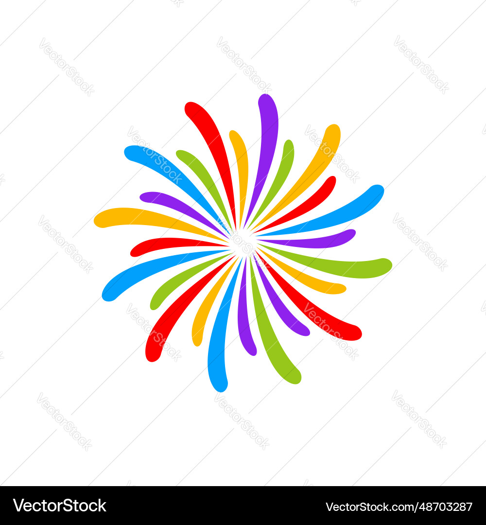 Rainbow firework element design Rainbow firework element design Vector Image