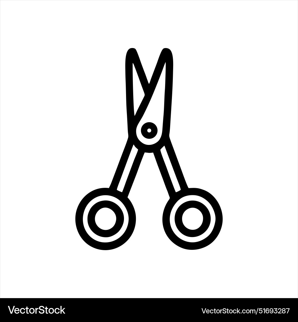 Simple scissors with minimalist and modern design Simple scissors with minimalist and modern design vector image