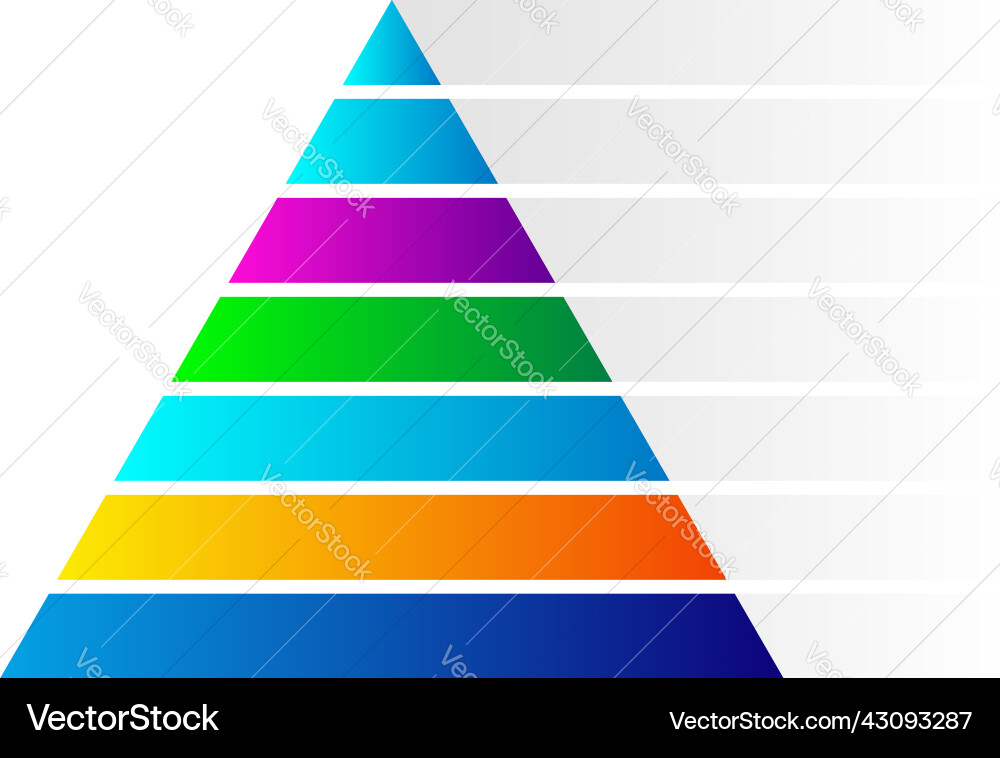 Triangle pyramid chart graph icon series Vector Image
