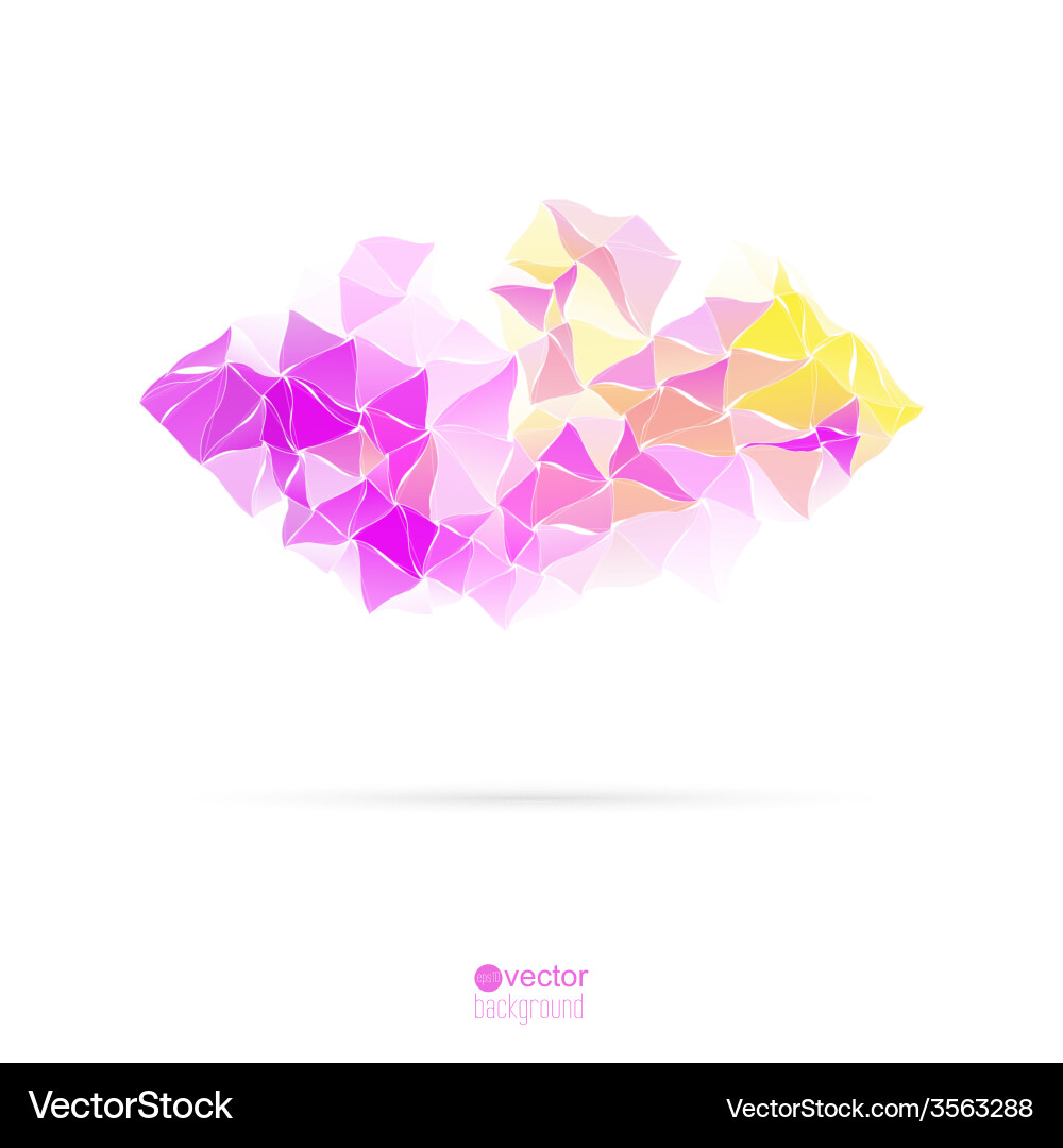 Abstract background with triangles and polygon Vector Image