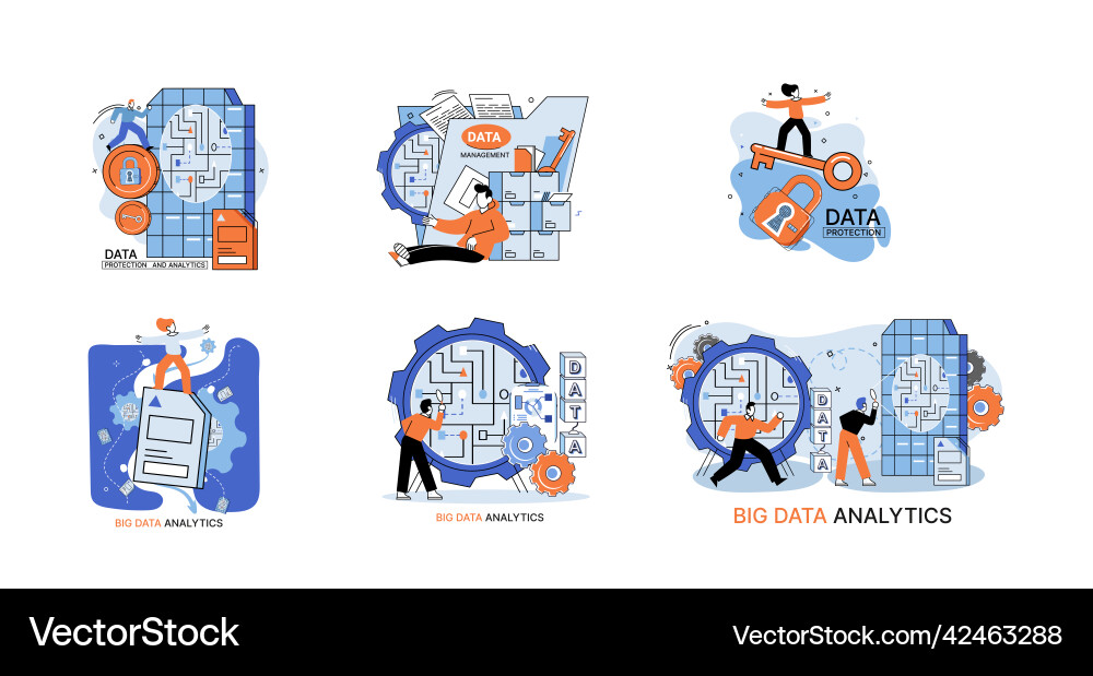 Big data analytics platform management Big data analytics platform management vector image