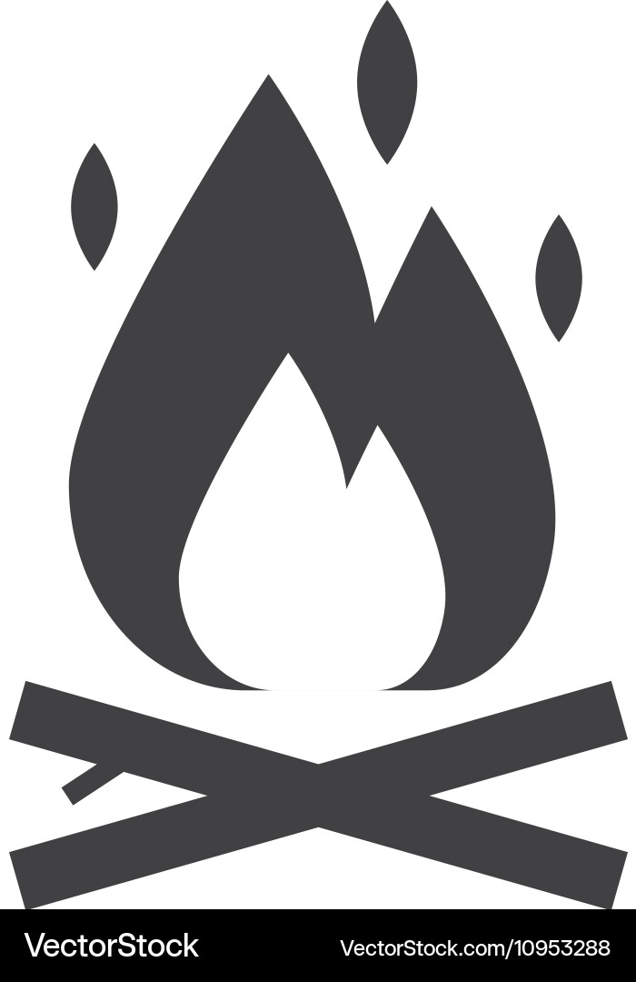 Bonfire outline icon Royalty Free Vector Image