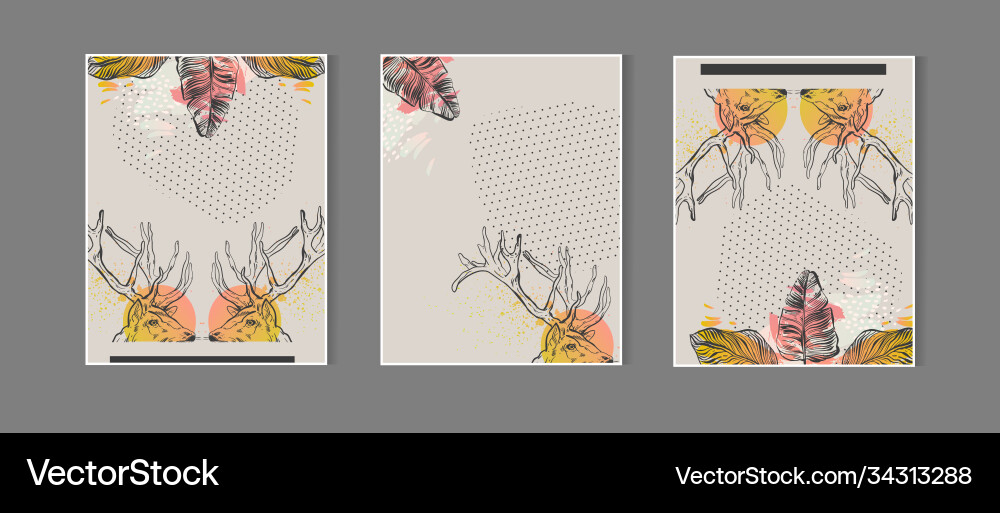 Collection 6 christmas card templates Collection 6 christmas card templates vector image