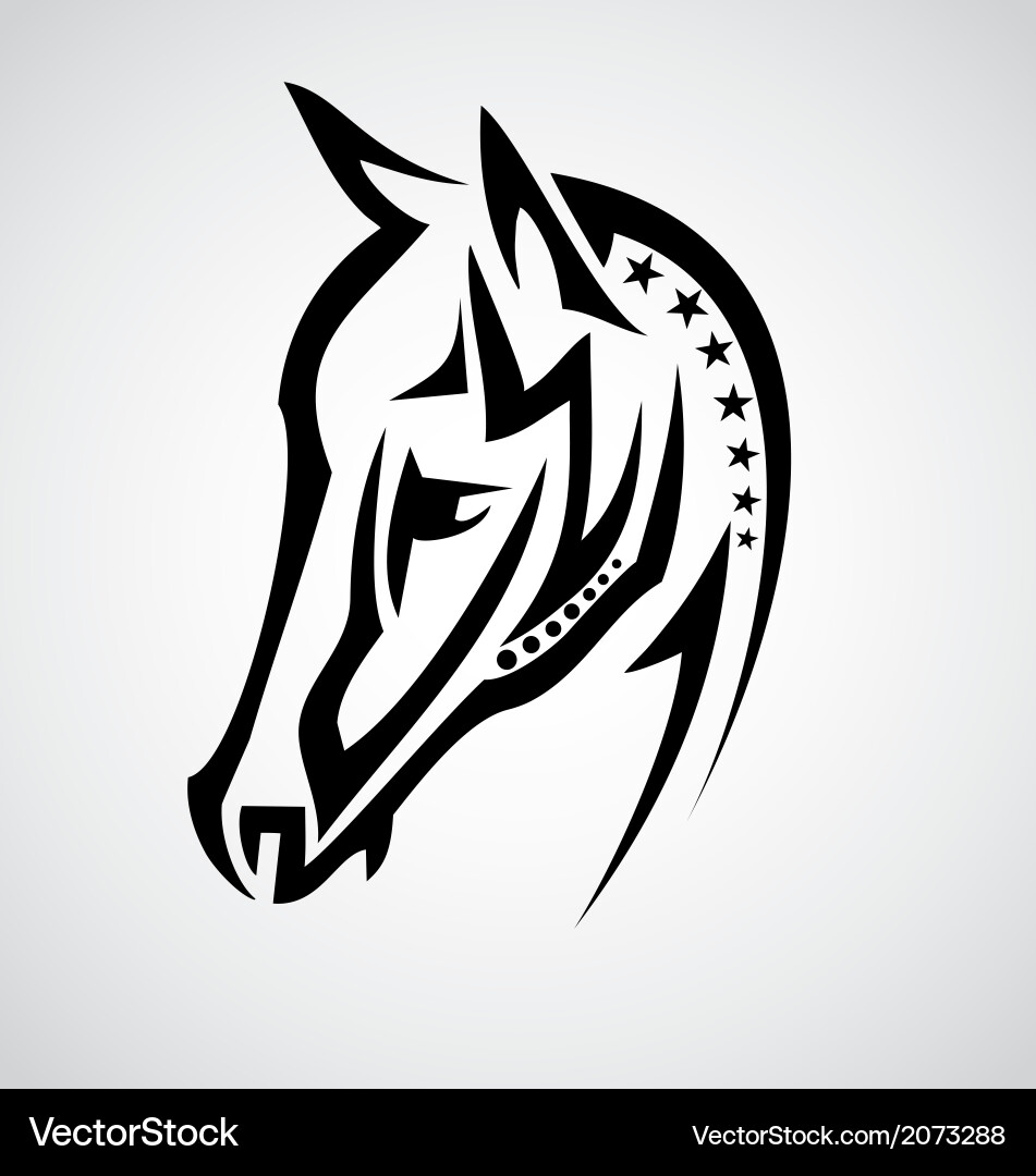 Horse tribal vector image