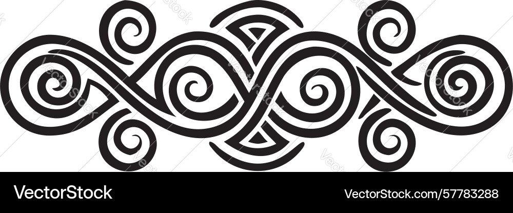 Intertwined wave pattern symbolizing fluidity vector image