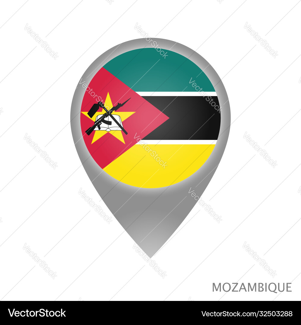 Mozambique Flag Pointer Vector Image