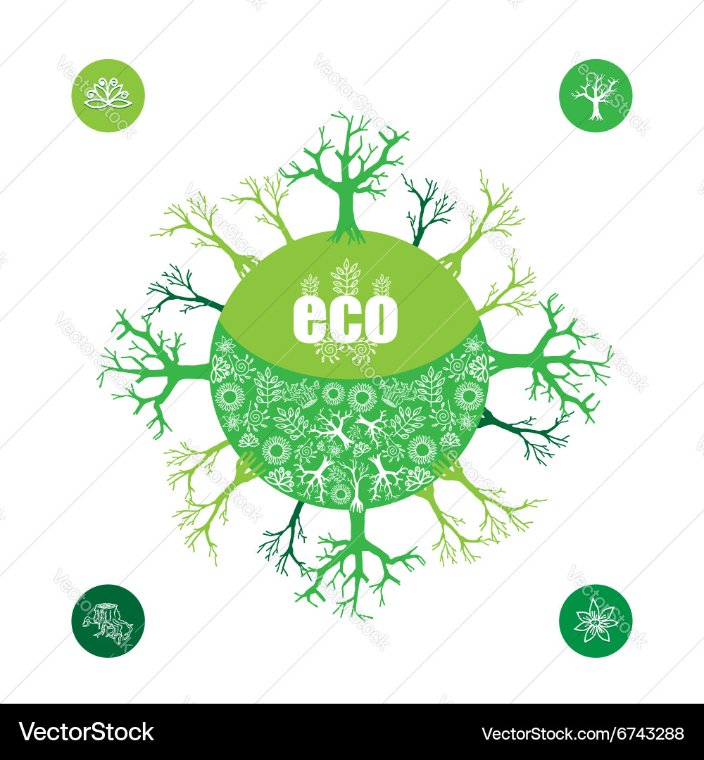 Problem of ecology and the environment vector image