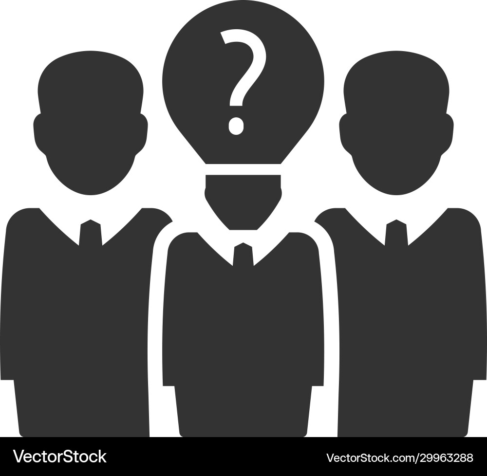 Problem solving team icon vector image