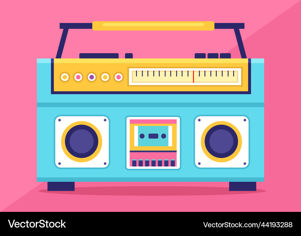 Radio player for record talk show interviews Radio player for record talk show interviews vector image