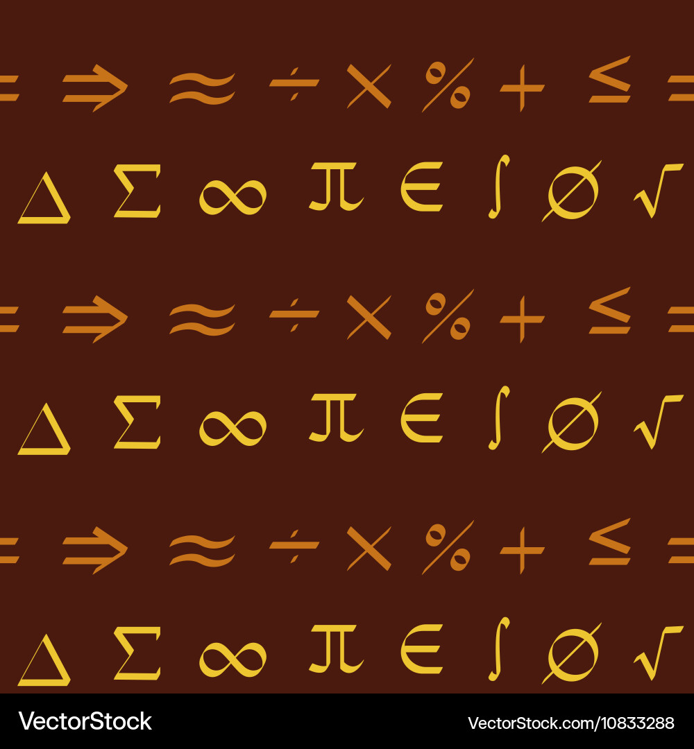Seamless pattern with mathematical symbols vector image
