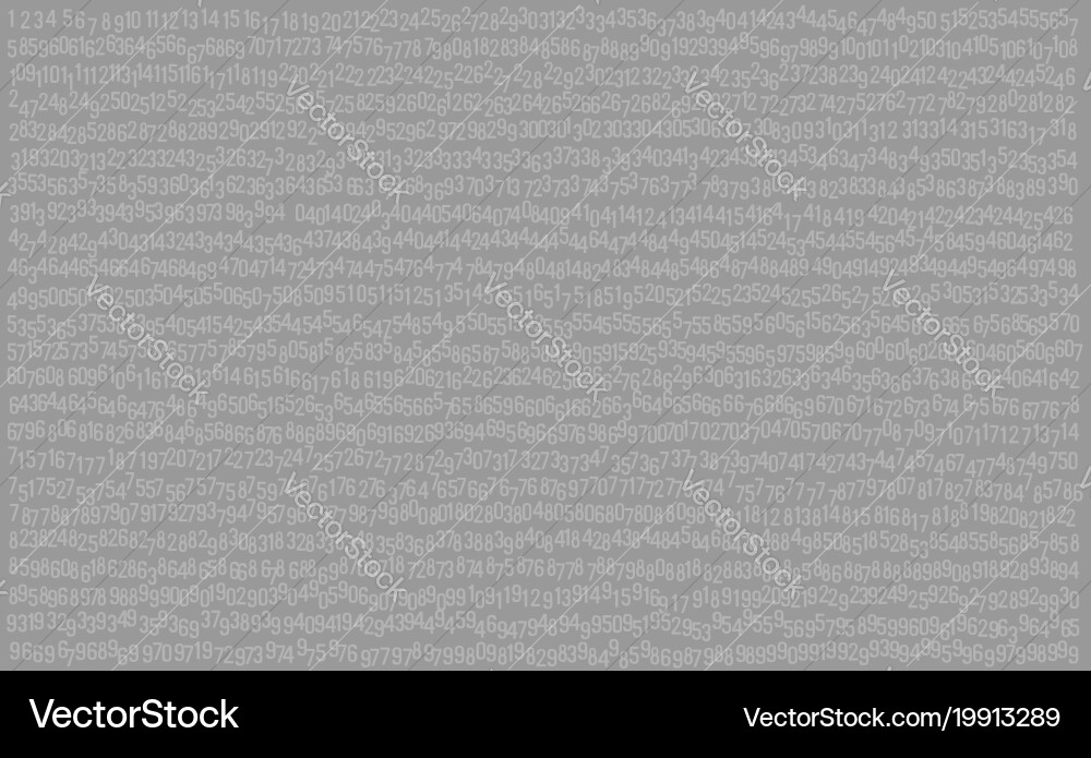 999 digits numbers abstract gray background Vector Image