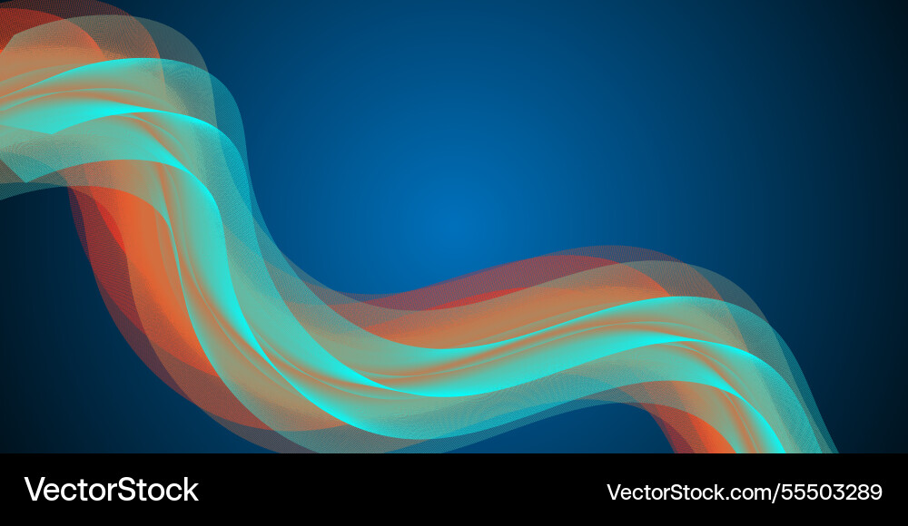 Abstract light wave patterns on a gradient blue Abstract light wave patterns on a gradient blue vector image