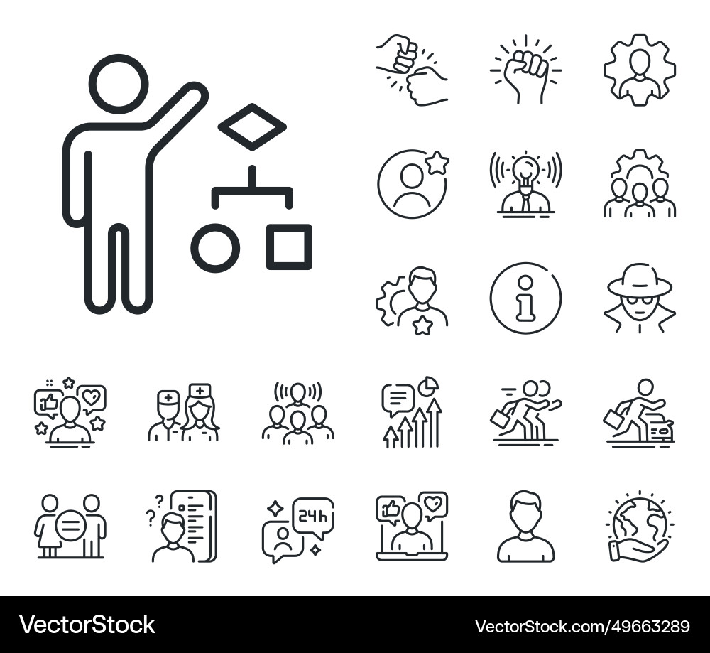 Algorithm line icon business management sign Algorithm line icon business management sign vector image