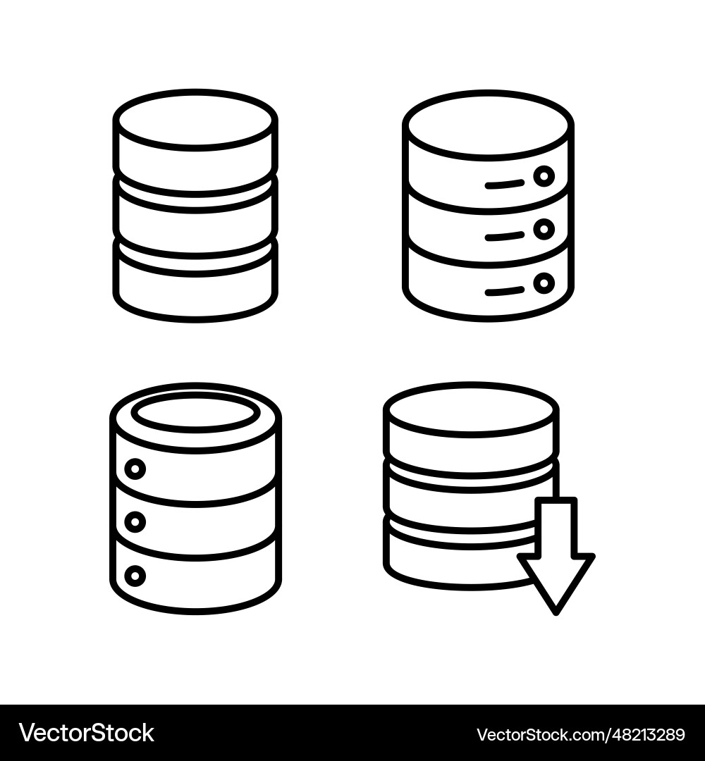 Database icon server storage Database icon server storage vector image