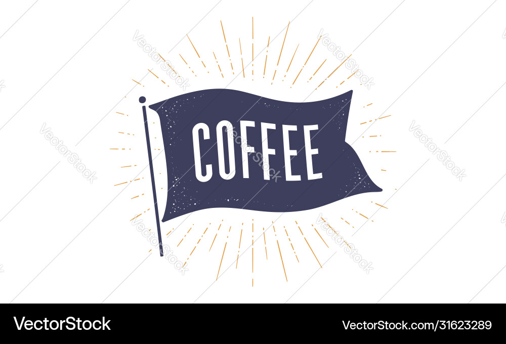 Kaffee-Flagge Grafik alt vintage trendy Kaffee-Flagge Grafik alt vintage trendy vektorbild