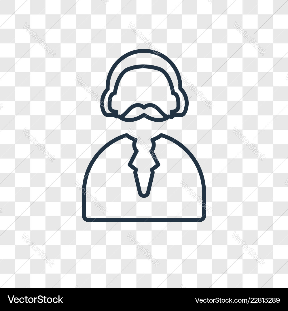 Man concept linear icon isolated on transparent Man concept linear icon isolated on transparent Vector Image