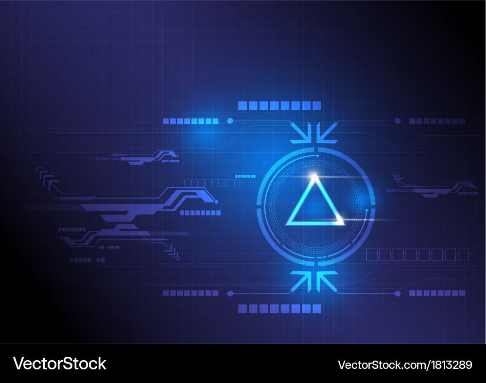 Modern button and technology background design vector image