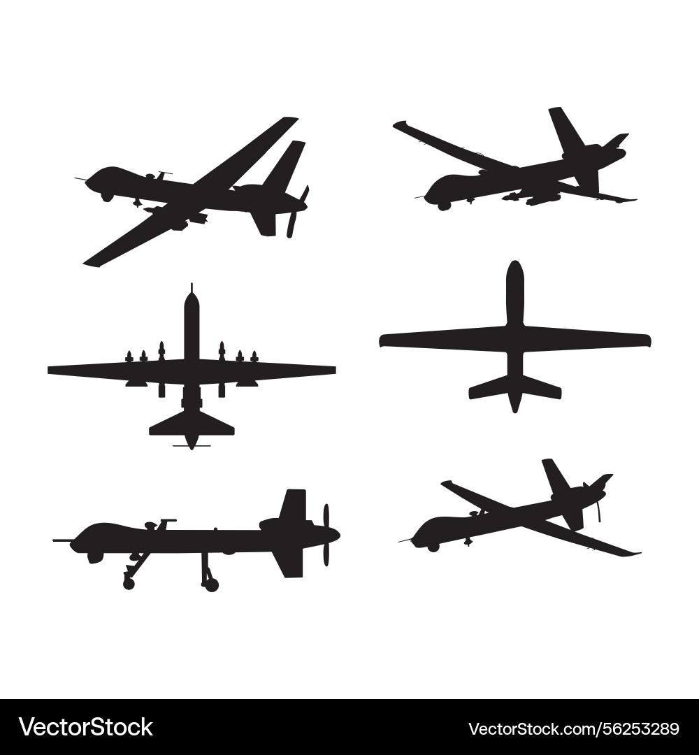 Mq-9 reaper digital svg bundle pilot airplane Mq-9 reaper digital svg bundle pilot airplane vector image