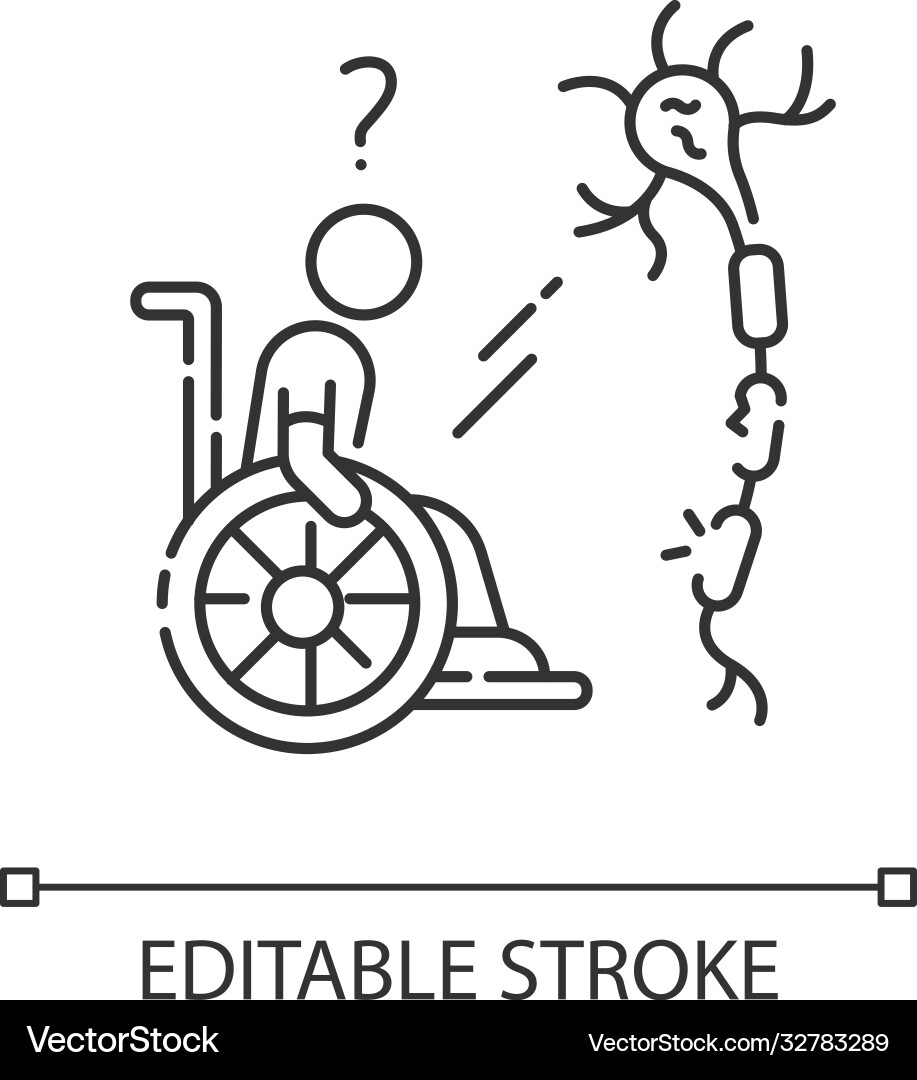 Multiple sclerosis linear icon Multiple sclerosis linear icon vector image
