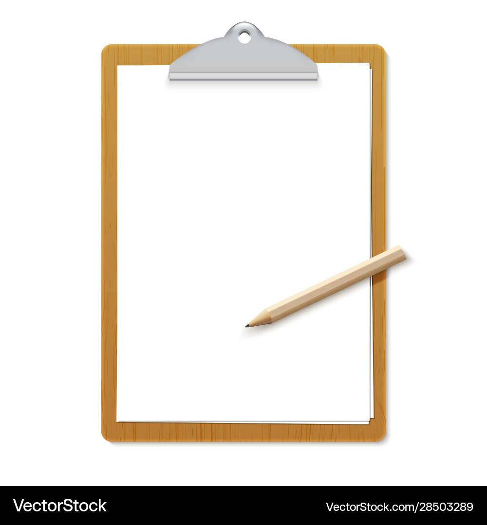 Paper sheet document note holder empty Vector Image