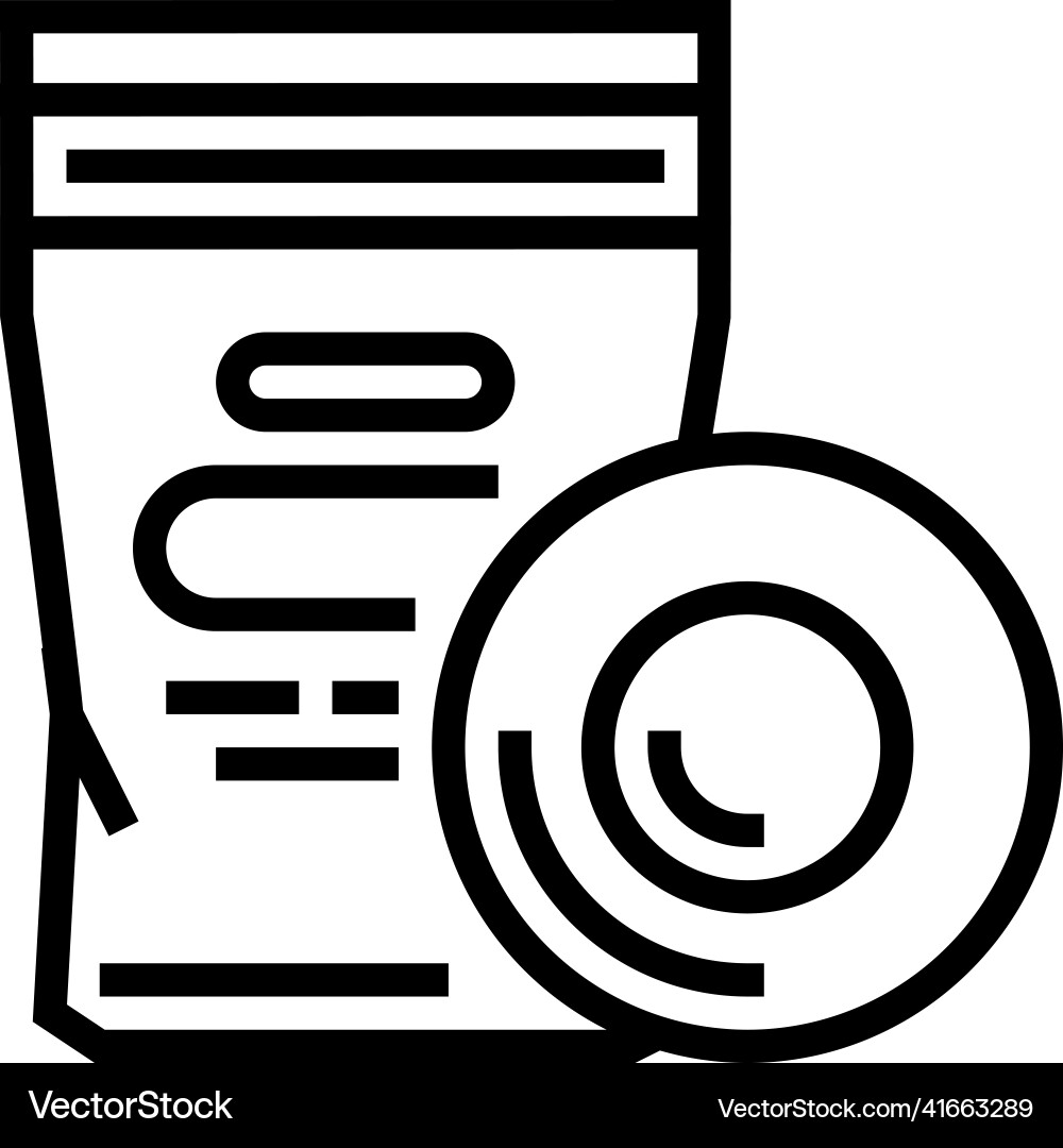 Patch test skin line icon Patch test skin line icon vector image