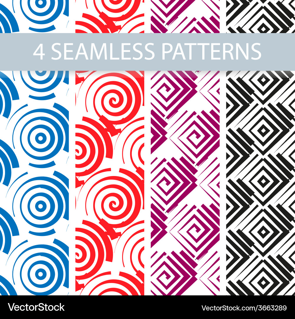 Seamless patterns Vector Image