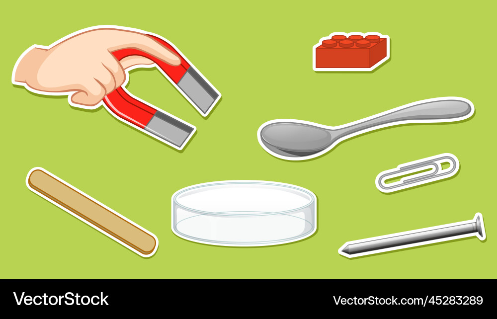 Thumbnail design with science experiment objects vector image