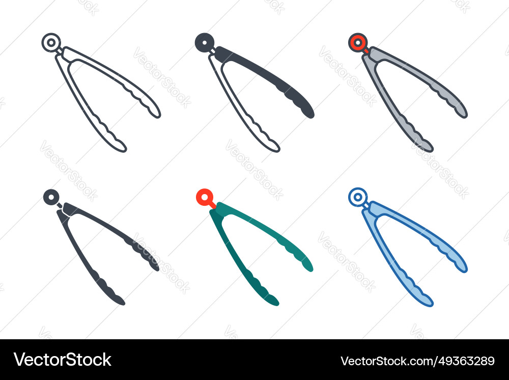 Tong icon collection with different styles Vector Image