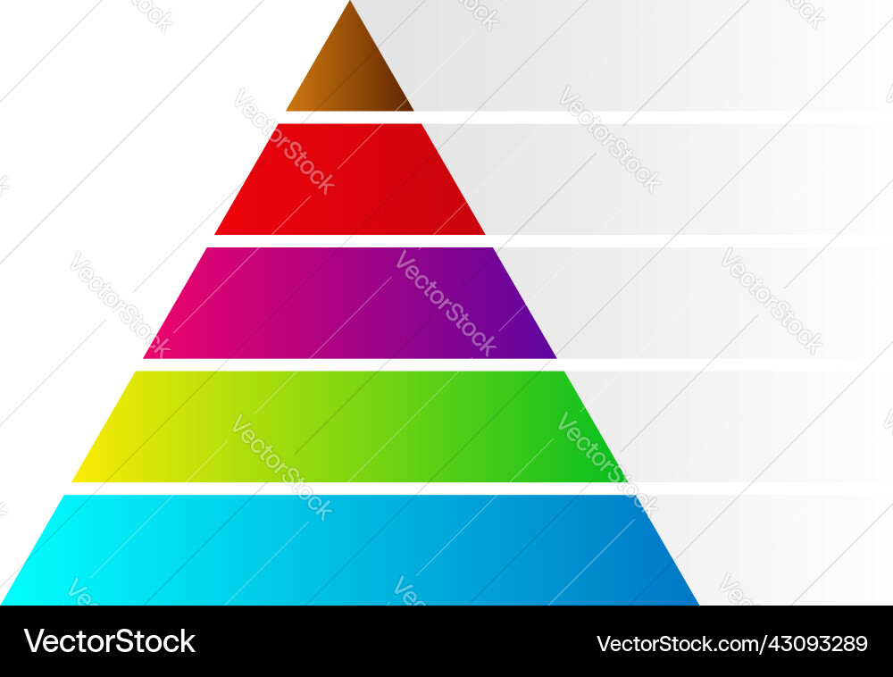 Triangle pyramid chart graph icon series Triangle pyramid chart graph icon series vector image