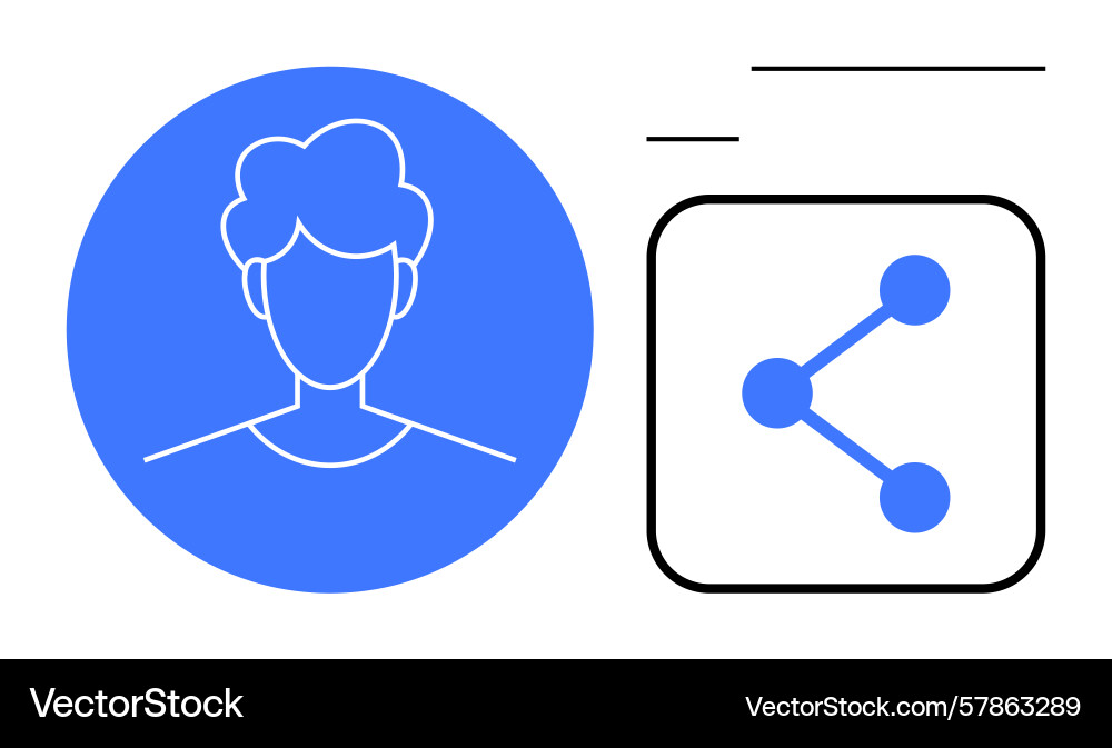User profile and connection sharing concept User profile and connection sharing concept Vector Image
