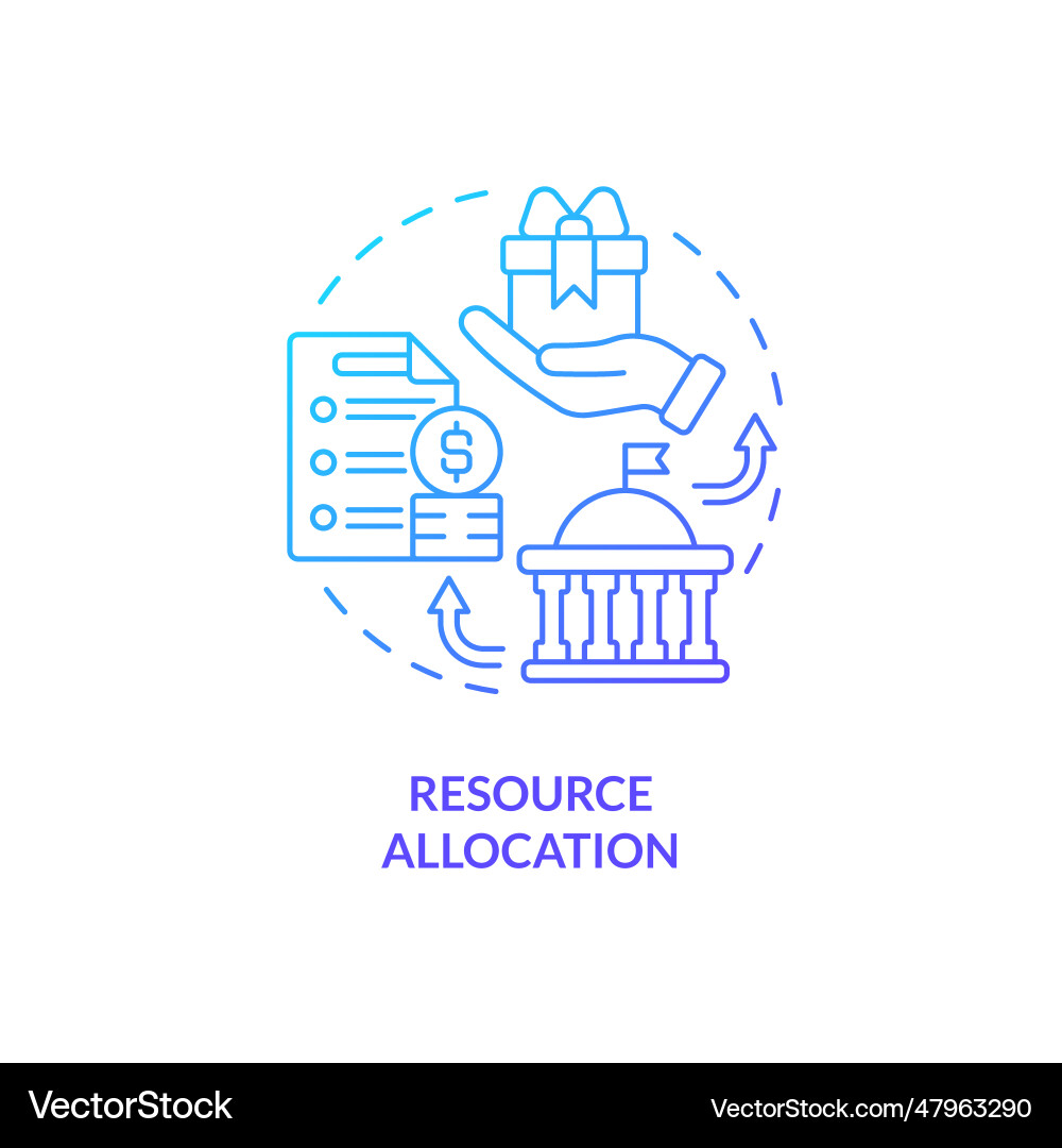 2d gradient resource allocation icon concept 2d gradient resource allocation icon concept vector image