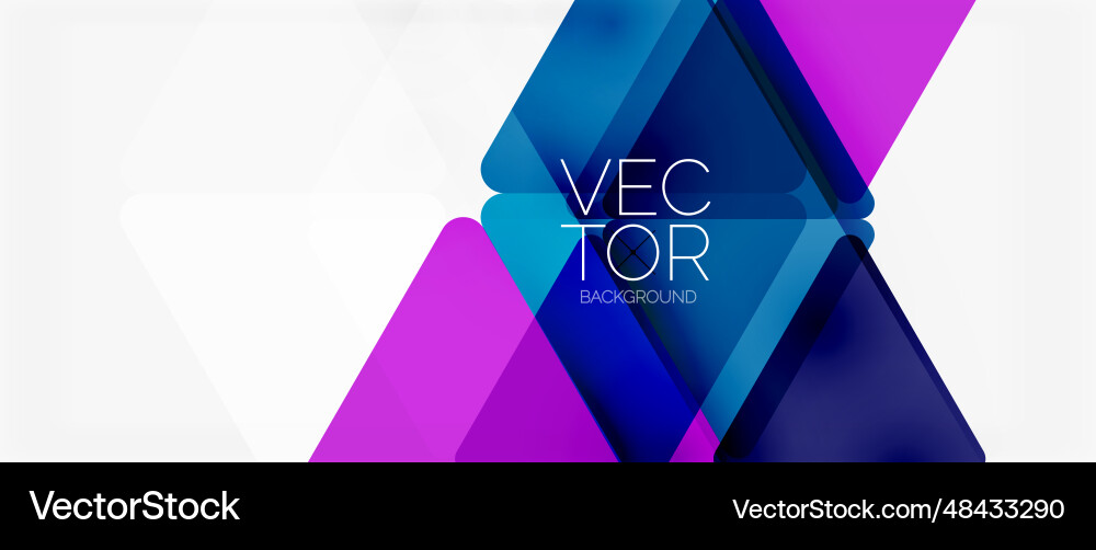 Abstract background color transparent triangles Vector Image