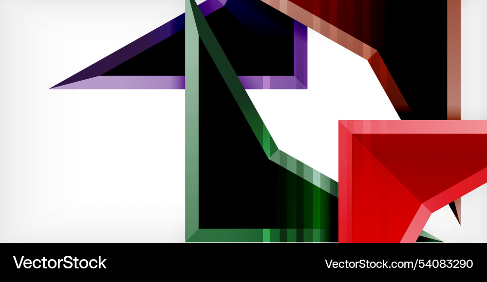 Abstract background color triangles and arrows Vector Image