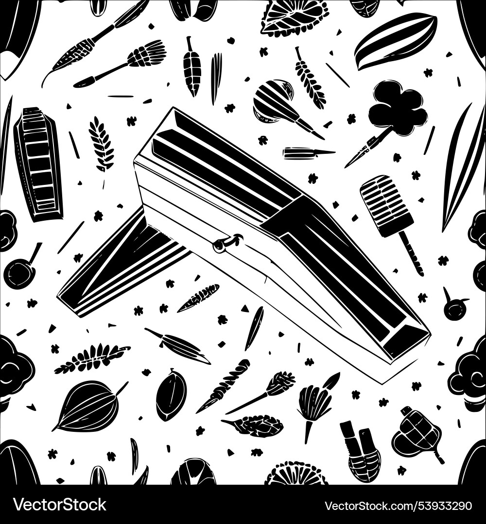 Coffin abstract pattern seamless Vector Image